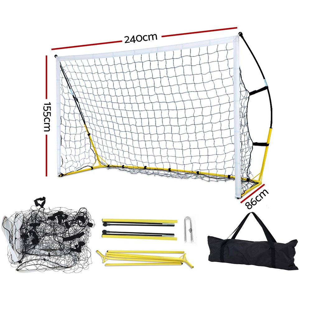 Everfit 2.4m Portable Soccer Goal Net Rebounder Training