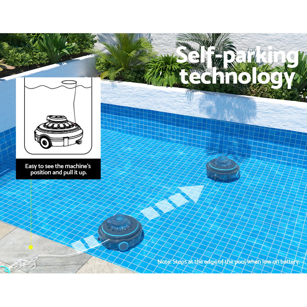 Aqua Buddy Robotic Pool Cleaner Cordless Vacuum Grey/Blue
