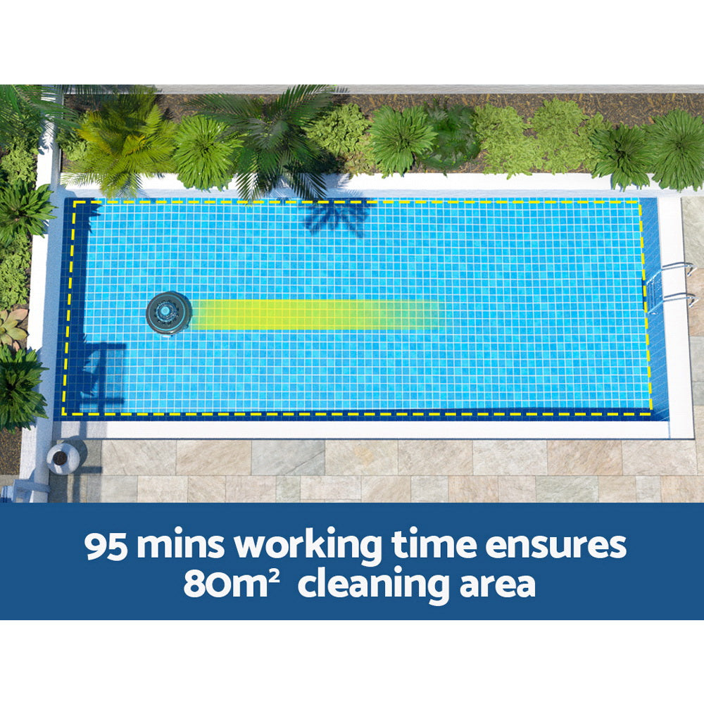 Aqua Buddy Robotic Pool Cleaner Cordless Vacuum Grey/Blue