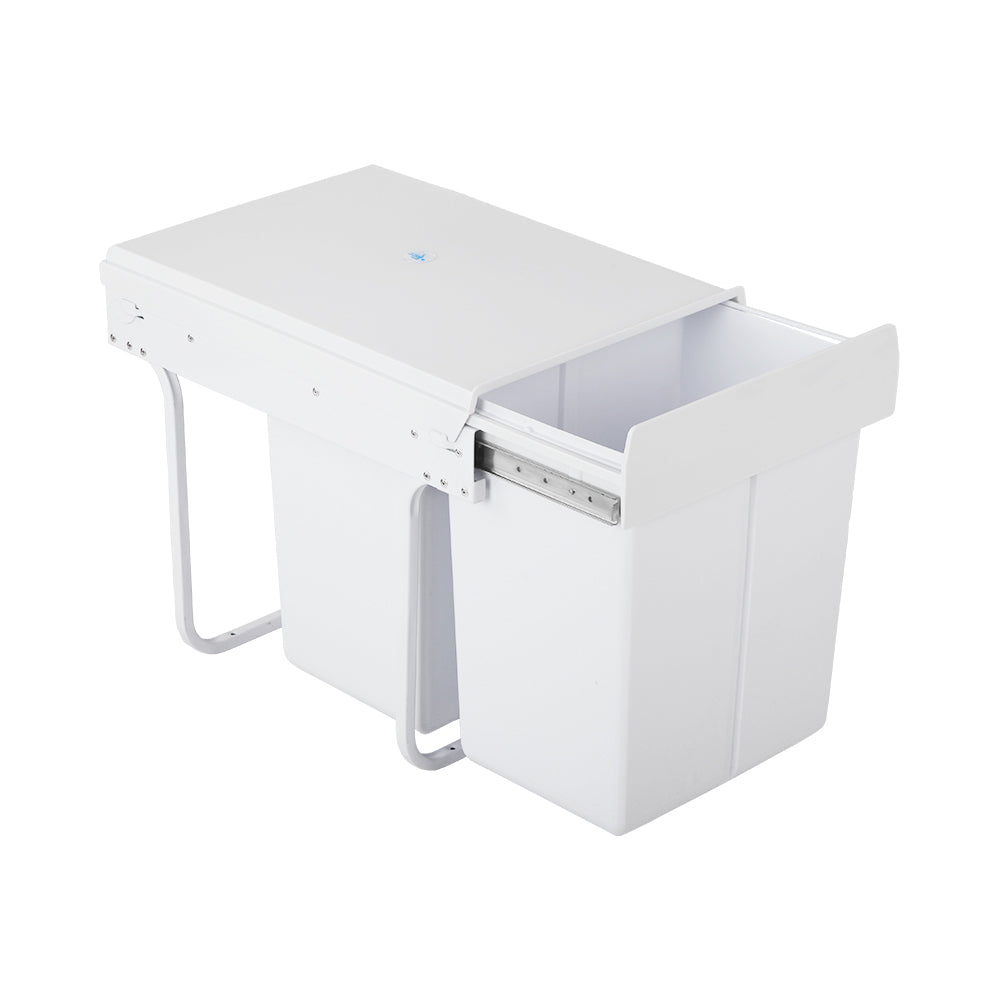 Cefito 40L Dual Pull Out Kitchen Bin Double Basket White