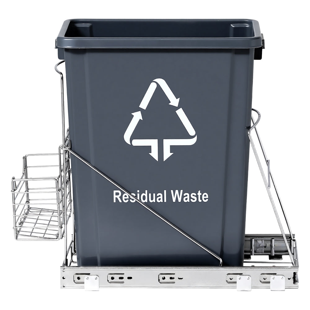 Cefito 40L Pull-Out Kitchen Cabinet Bin Grey