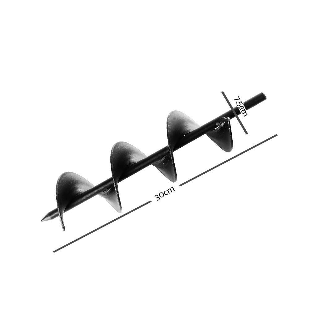 Giantz Small Earth Planter Auger 75x300mm Black