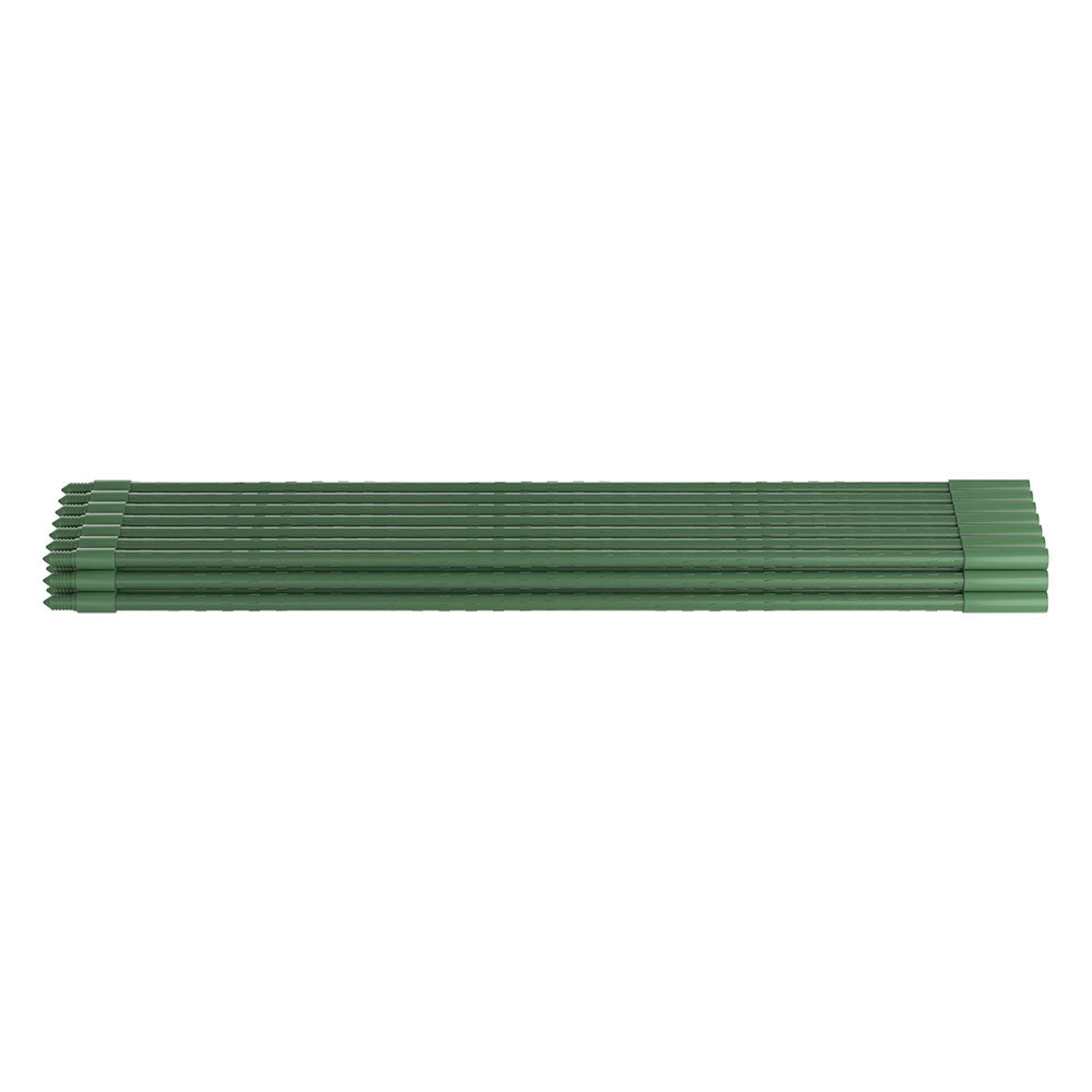 Set of 24 Green Metal Plant Stakes, Extendable - Greenfingers