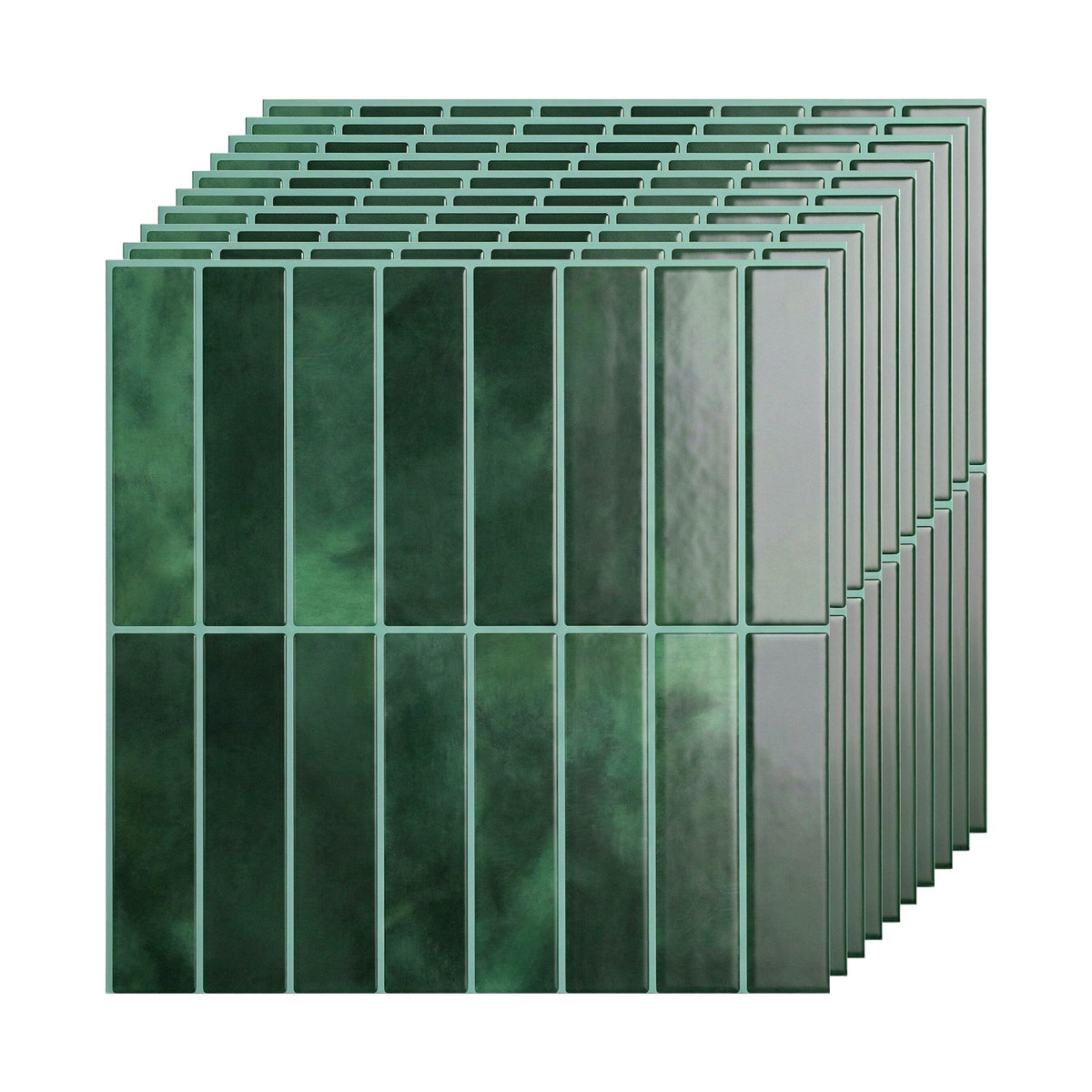 Artiss 3D Peel and Stick Wall Tiles, 10 Pack, Green