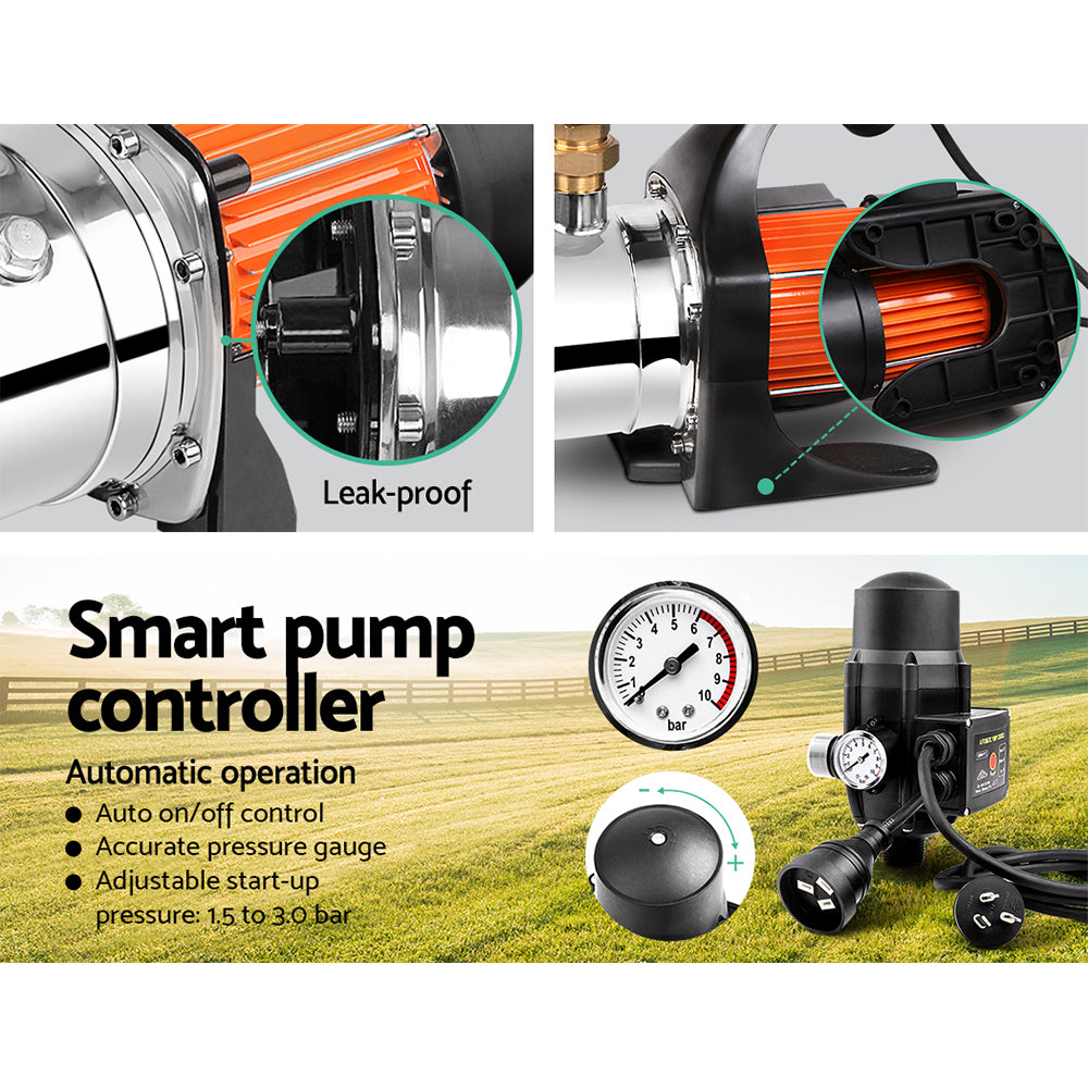 Giantz 1500W Garden Water Pump High Pressure Black