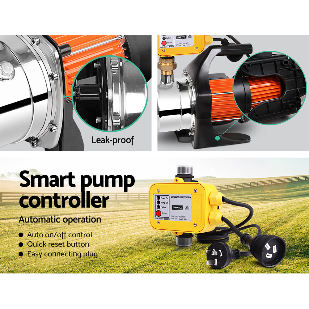 Giantz 1500W High-Pressure Garden Water Pump Yellow