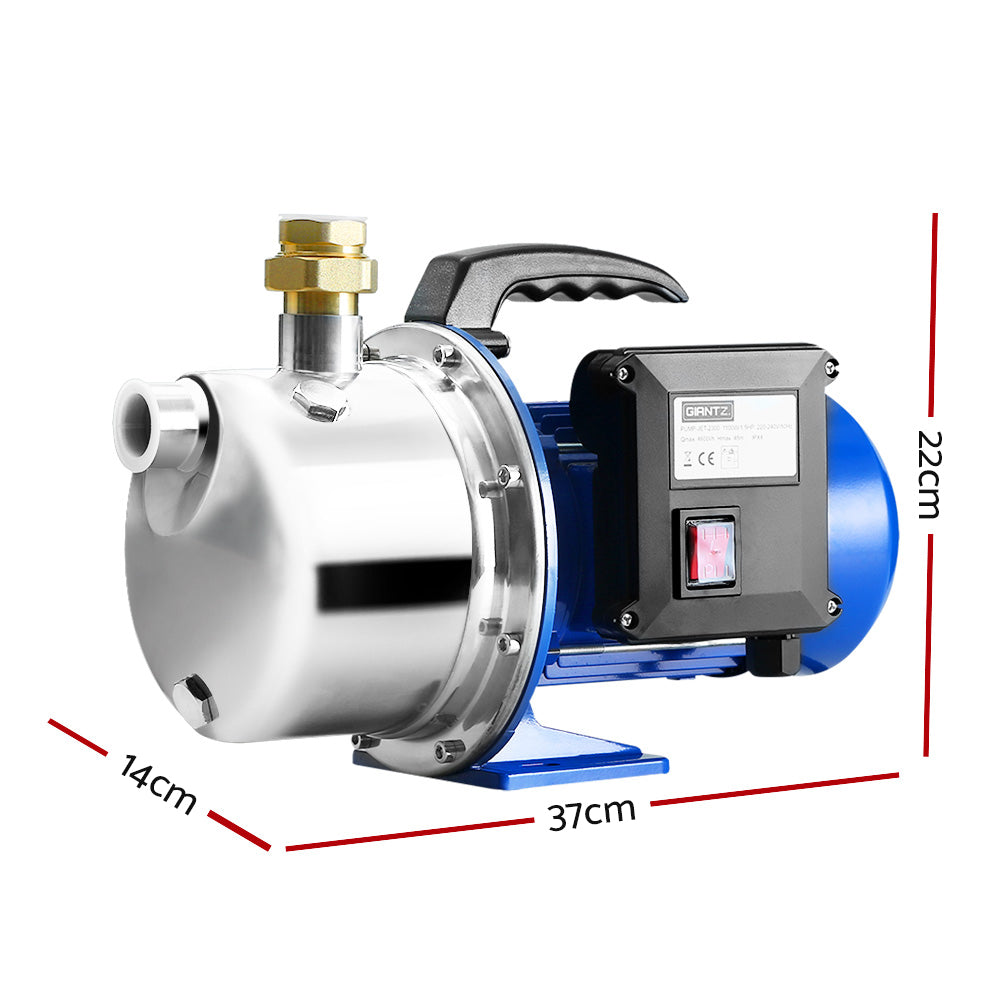 Giantz 1100W Garden Jet Pump High Pressure Stainless Steel