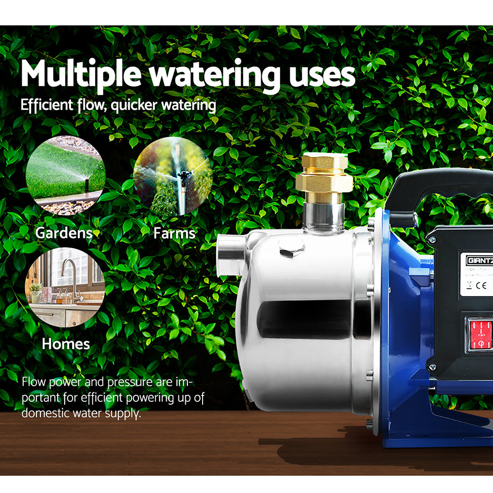 Giantz 1100W Garden Jet Pump High Pressure Stainless Steel