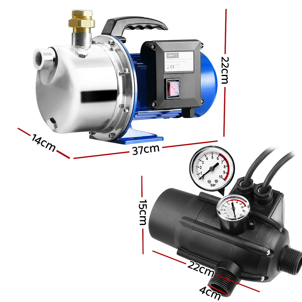 Giantz 1100W High Pressure Garden Jet Pump Black