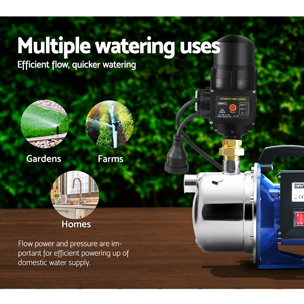 Giantz 1100W High Pressure Garden Jet Pump Black