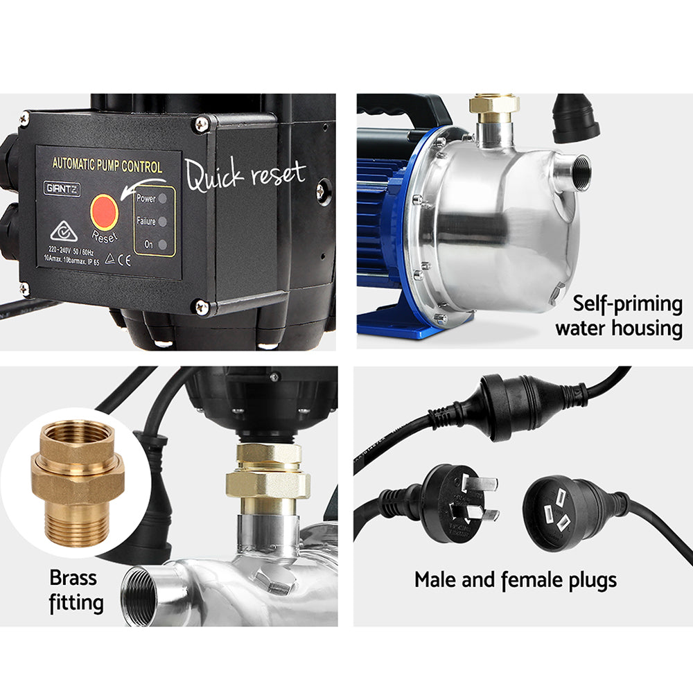Giantz 1100W High Pressure Garden Jet Pump Black