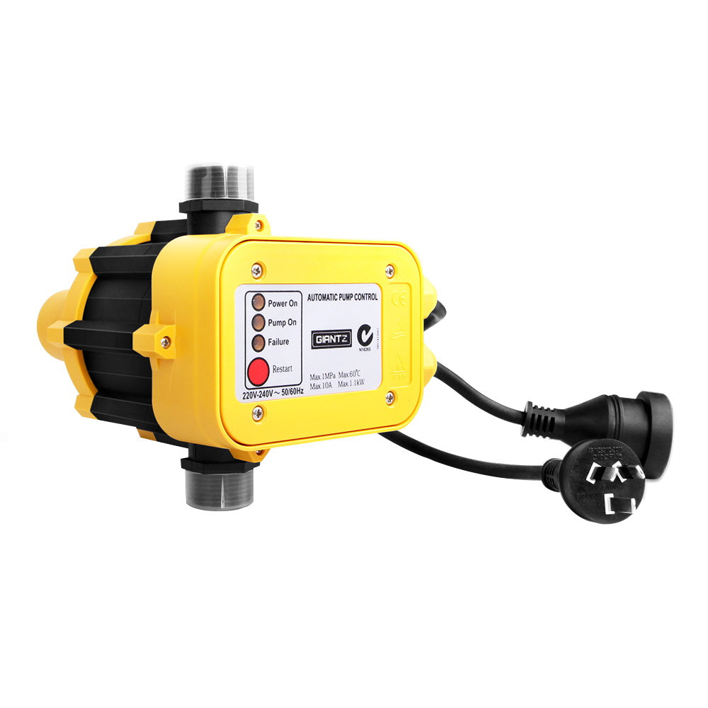Giantz 4600L/H High Pressure Garden Water Pump Stainless Steel Jet with Controller