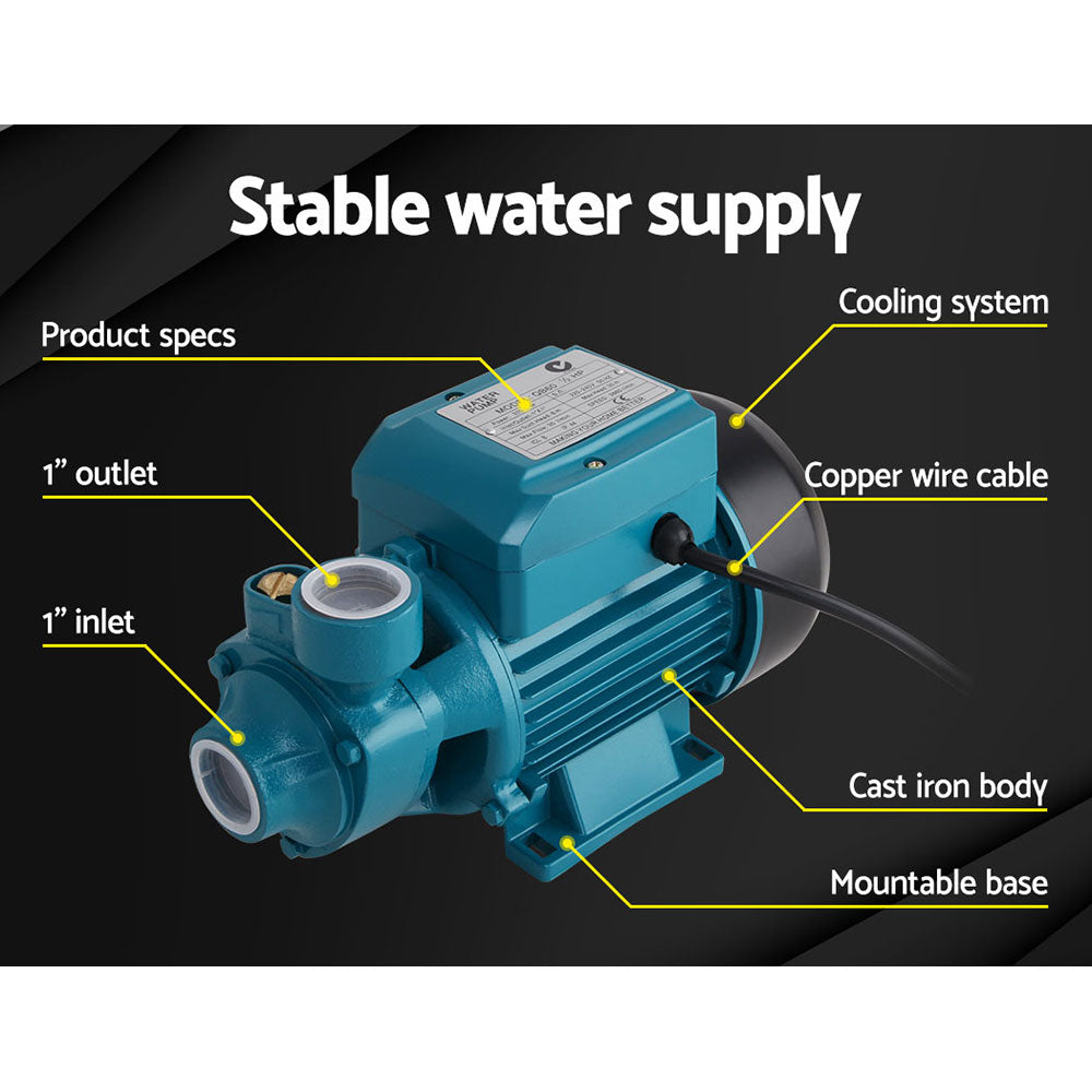 QB60 Electric Water Pump 0.5HP Garden Irrigation & Cleaning