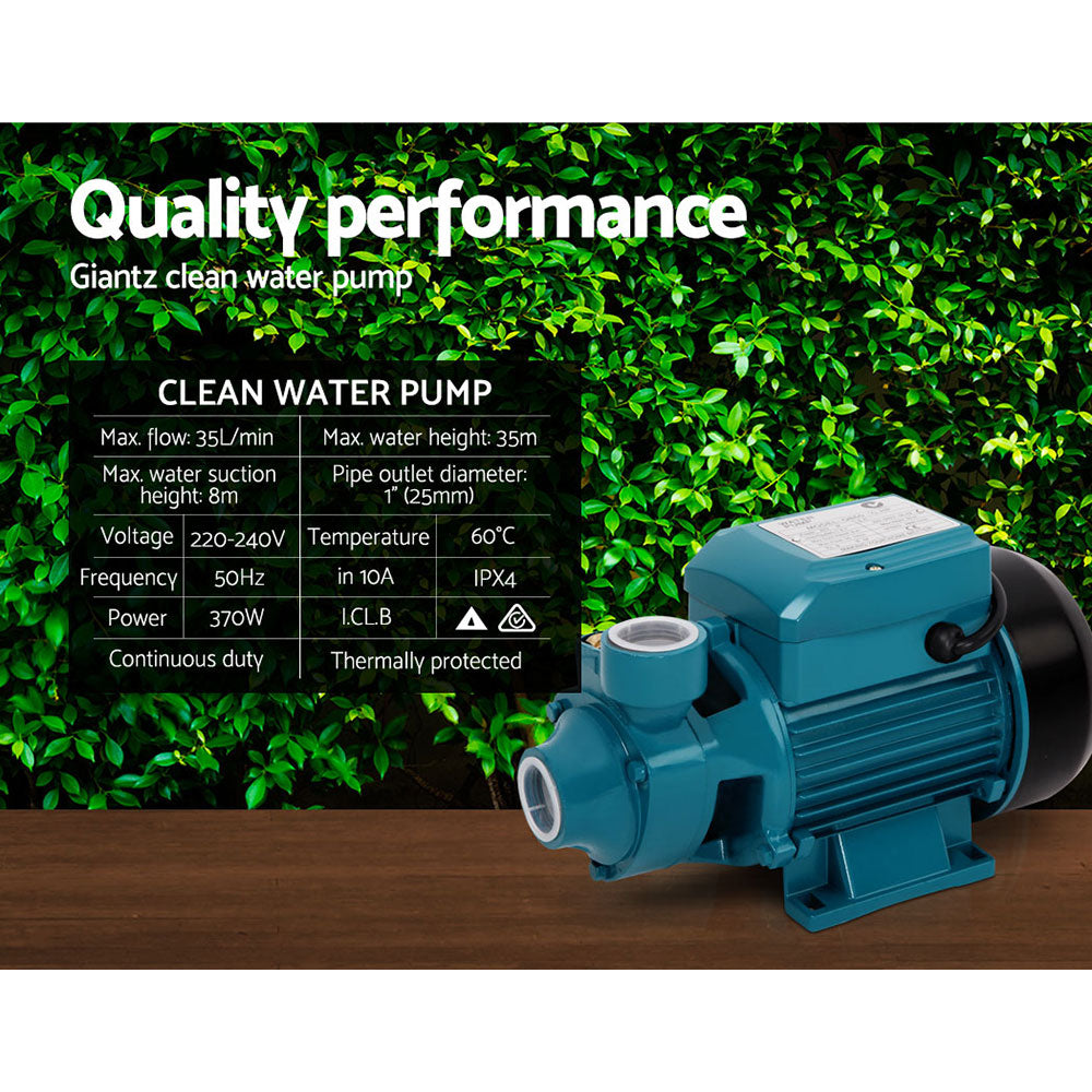 QB60 Electric Water Pump 0.5HP Garden Irrigation & Cleaning
