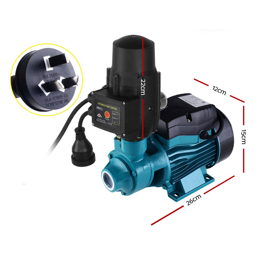 Giantz QB60 Peripheral Water Pump Auto Irrigation Black