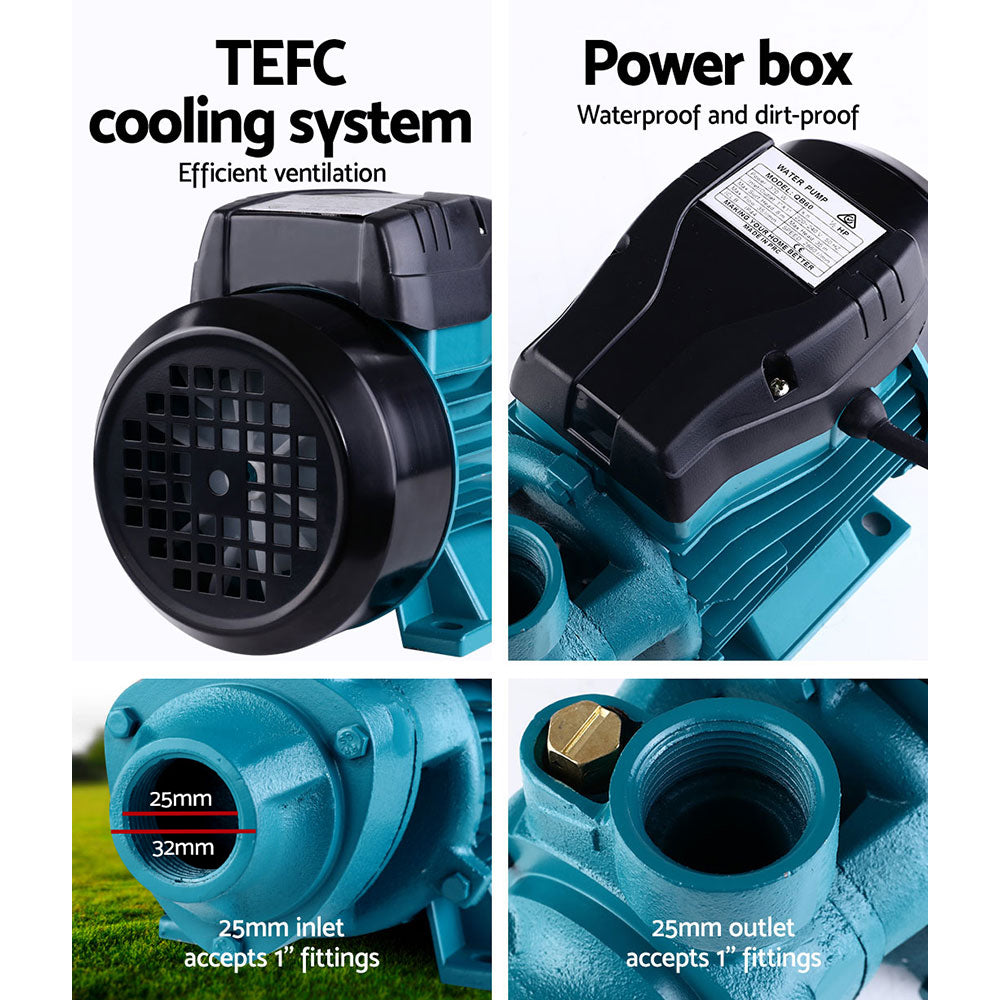 Giantz QB60 Peripheral Water Pump Auto Irrigation Black