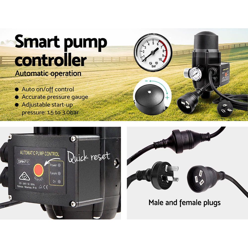 Giantz QB60 Peripheral Water Pump Auto Irrigation Black