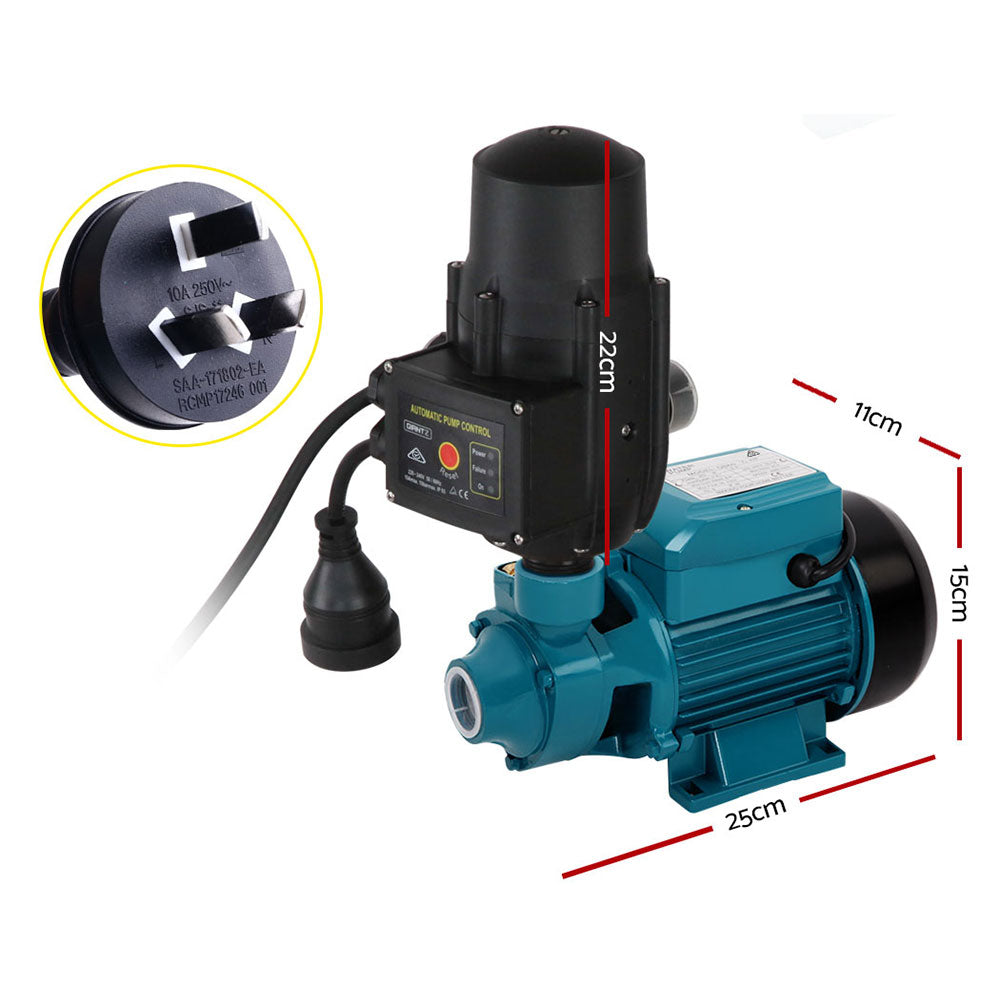 Giantz QB60 Auto Peripheral Pump Clean Water Garden Irrigation