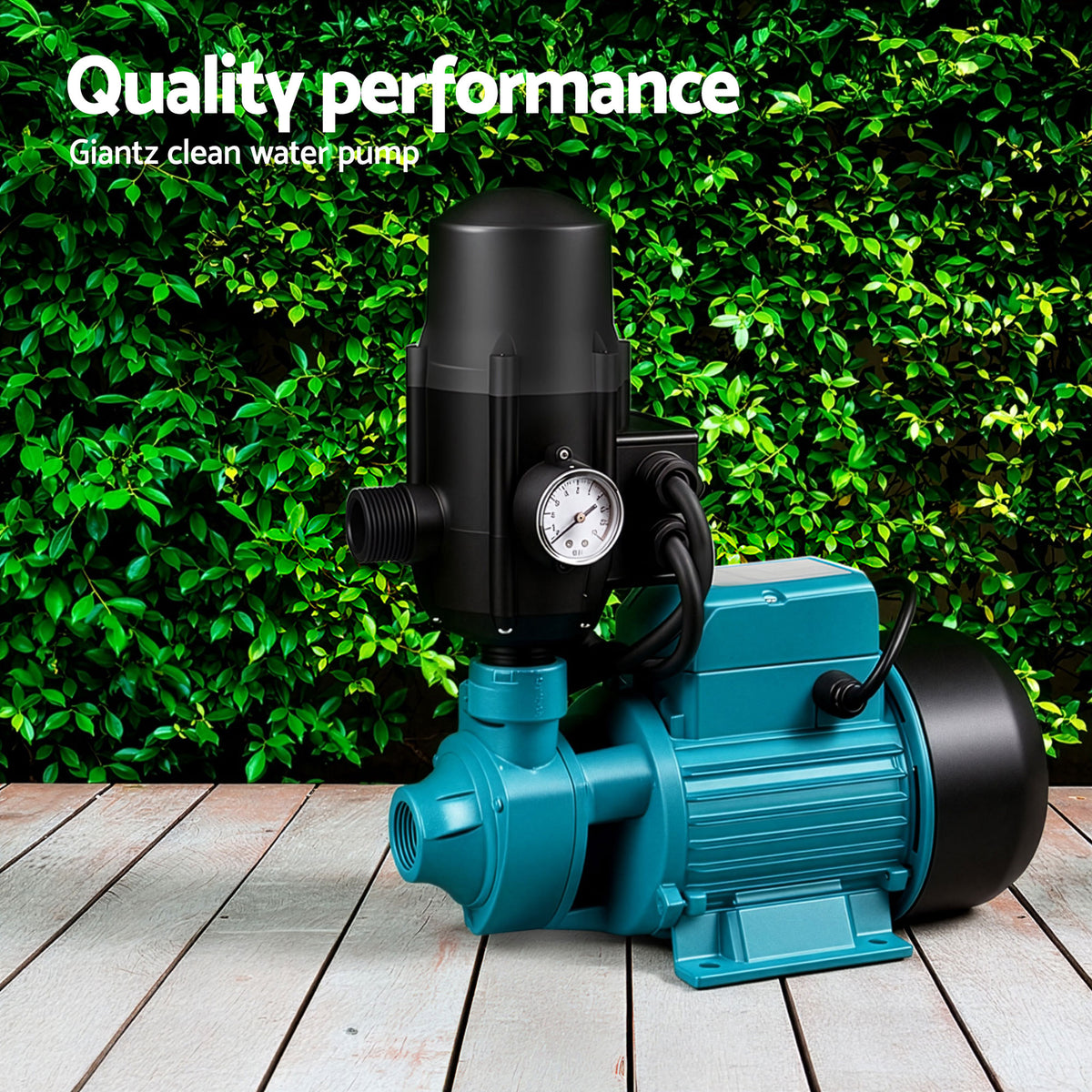 QB80 Peripheral Water Pump 750W Garden Irrigation Black