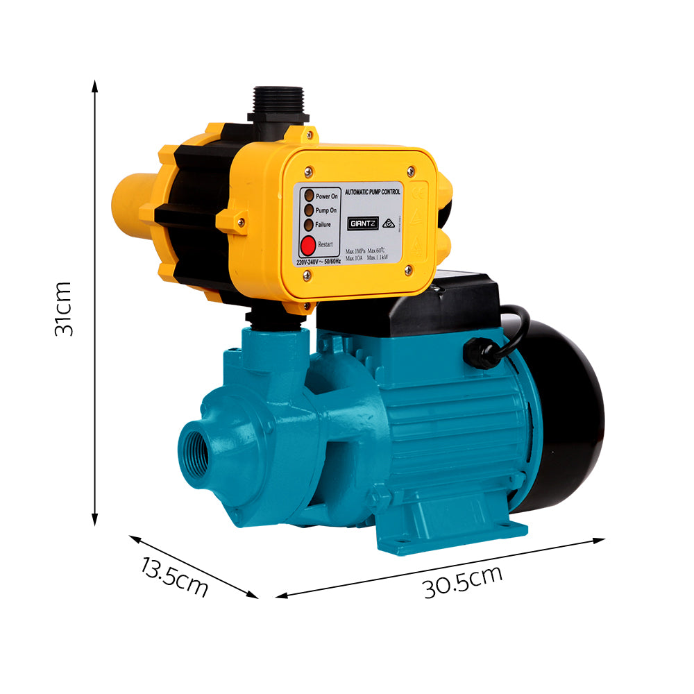 Giantz QB80 750W Peripheral Water Pump Yellow for Garden Irrigation