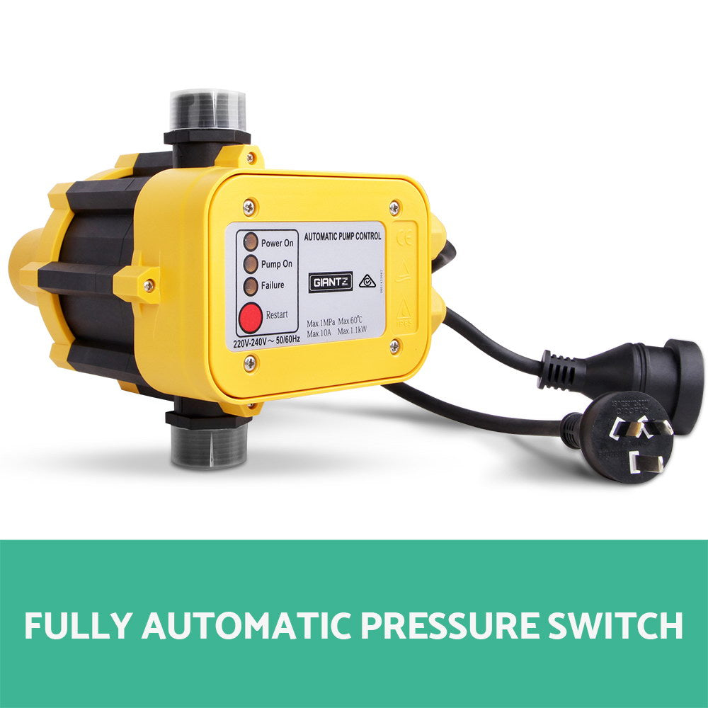 Giantz QB80 750W Peripheral Water Pump Yellow for Garden Irrigation