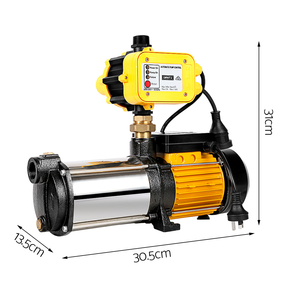 Giantz 2000W 4-Stage Garden Water Pump Irrigation Booster Yellow