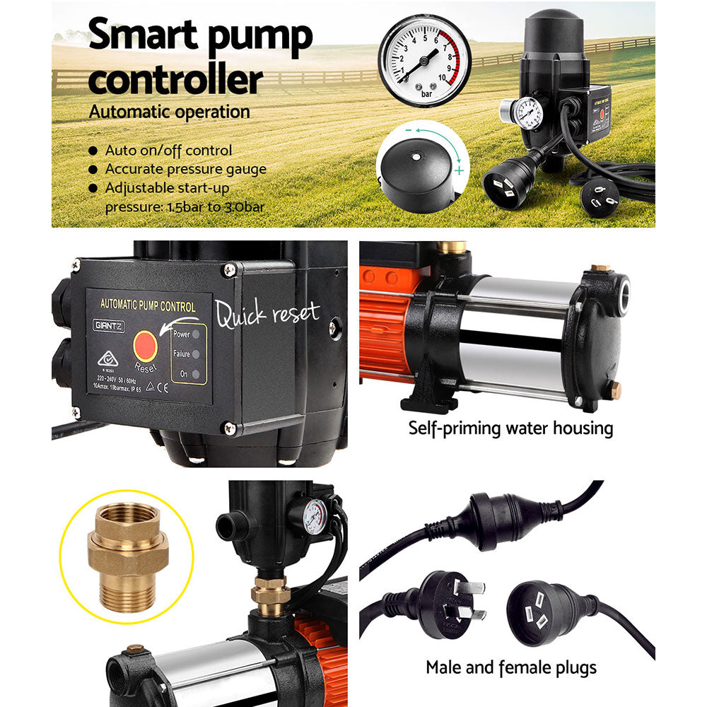 Giantz 1800W High Pressure Garden Water Pump 5-Stage Black
