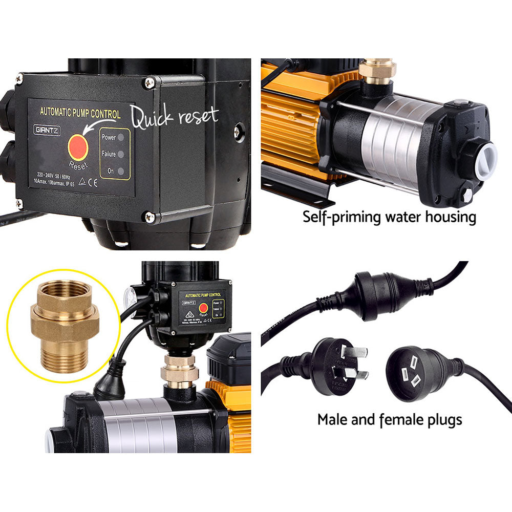 Giantz 2500W High Pressure Garden Water Pump 6-Stage Black