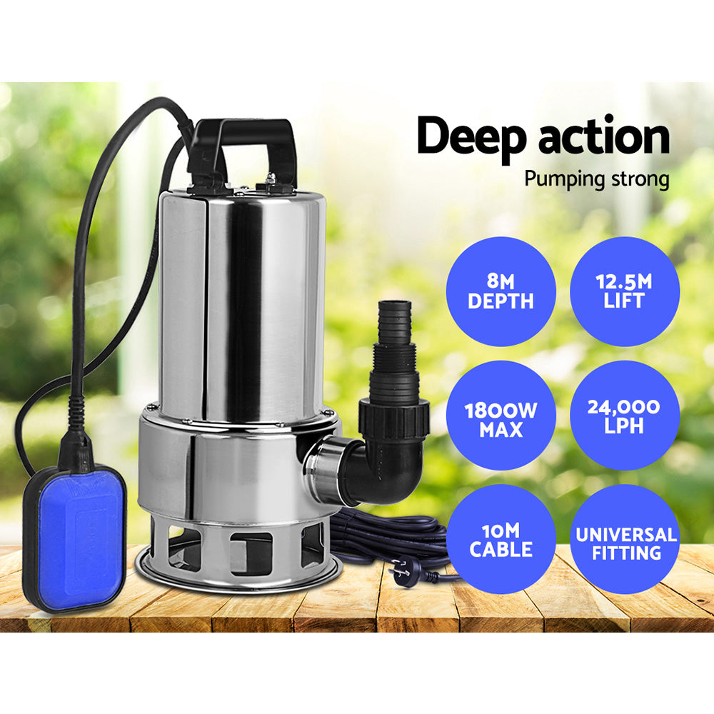 Giantz 1800W Submersible Dirty Water Pump with Float Switch