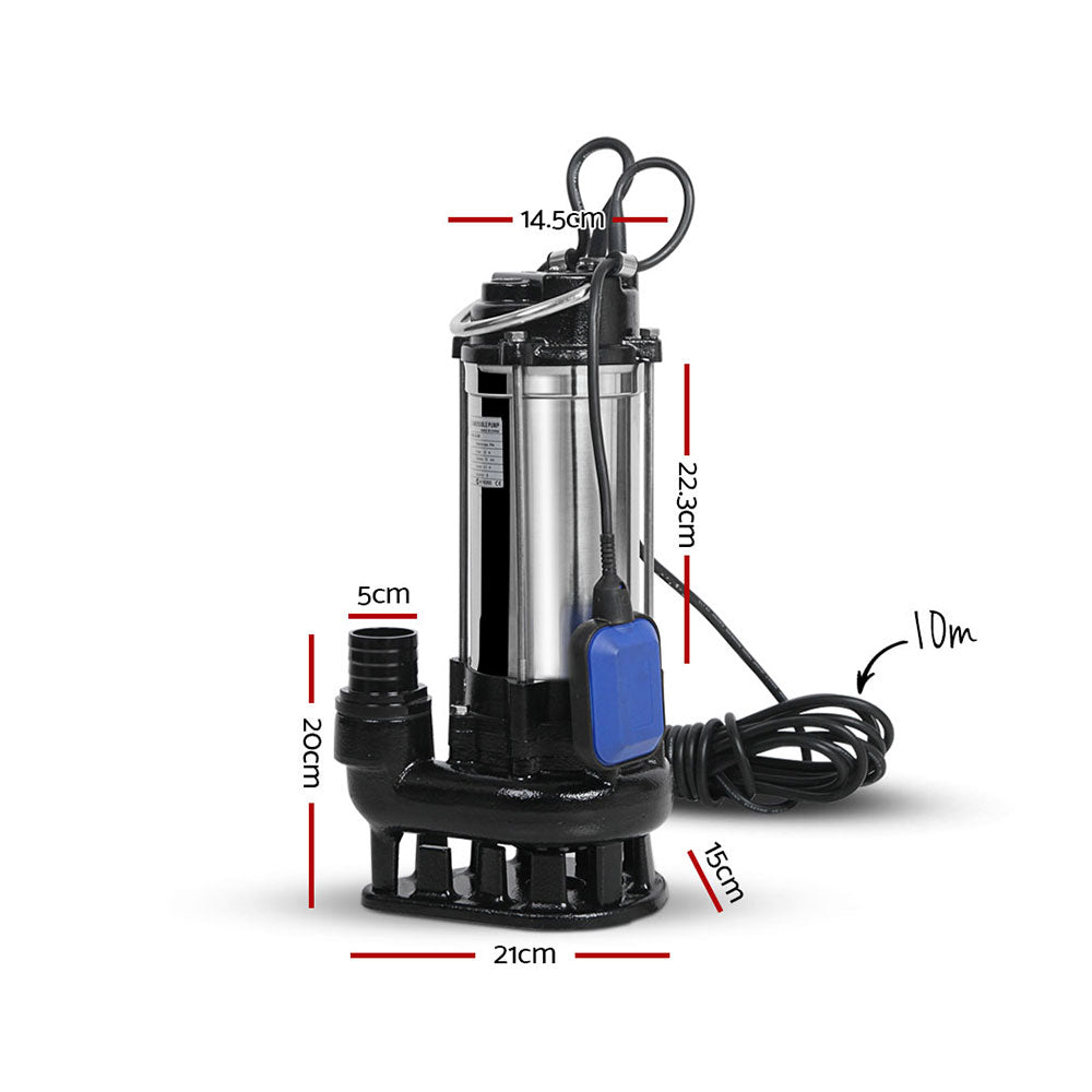 Giantz 2000W Submersible Water Pump Stainless Steel Automatic