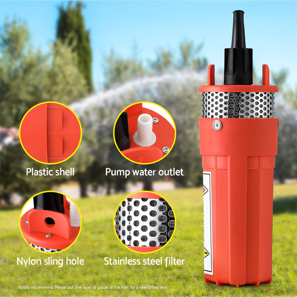 Durable Submersible 24V Solar Water Pump, 70M Head - Giantz