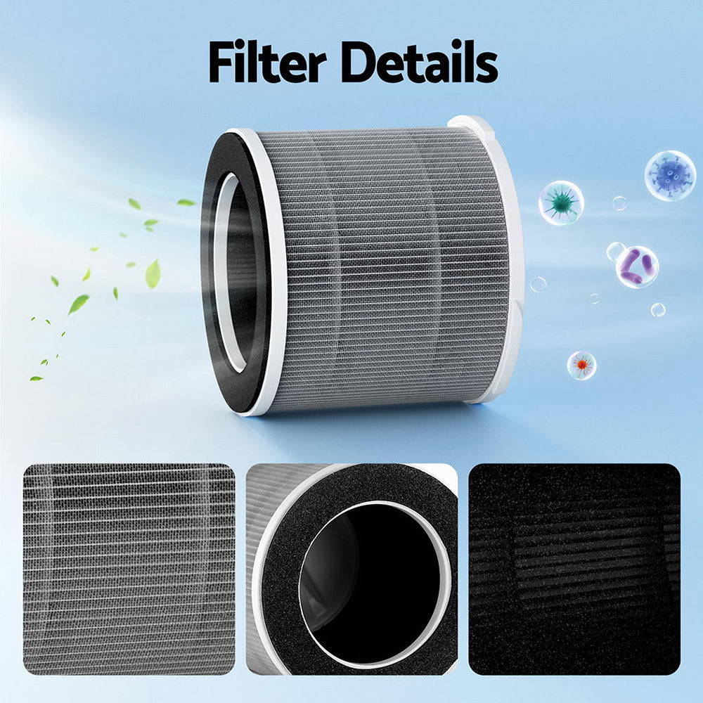 Devanti Home Air Purifier HEPA H11 Carbon Filter White