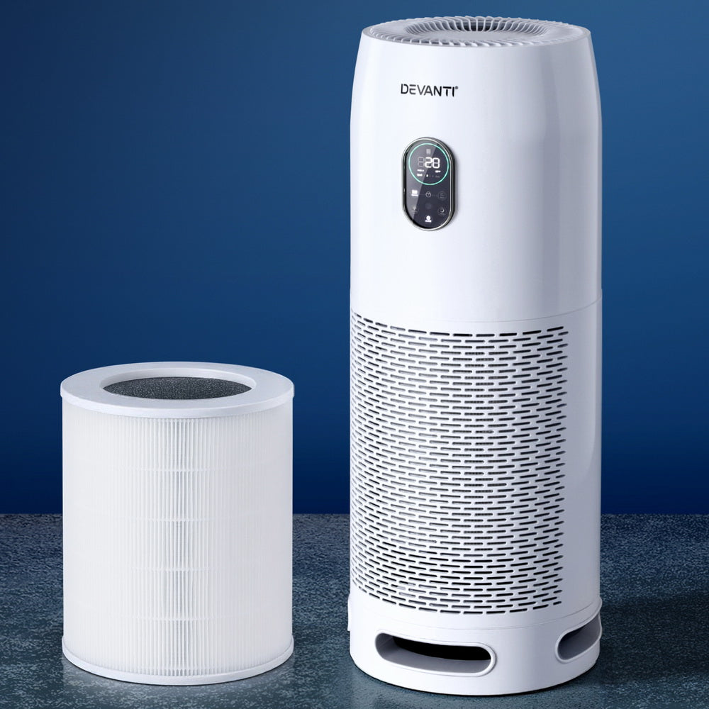 Devanti Air Purifier 500m³/h HEPA 4-Stage White