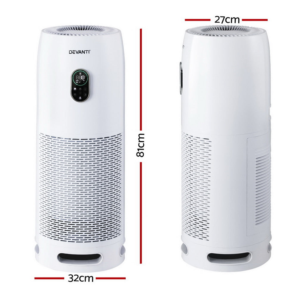 Devanti Air Purifier 500m³/h HEPA Filter White