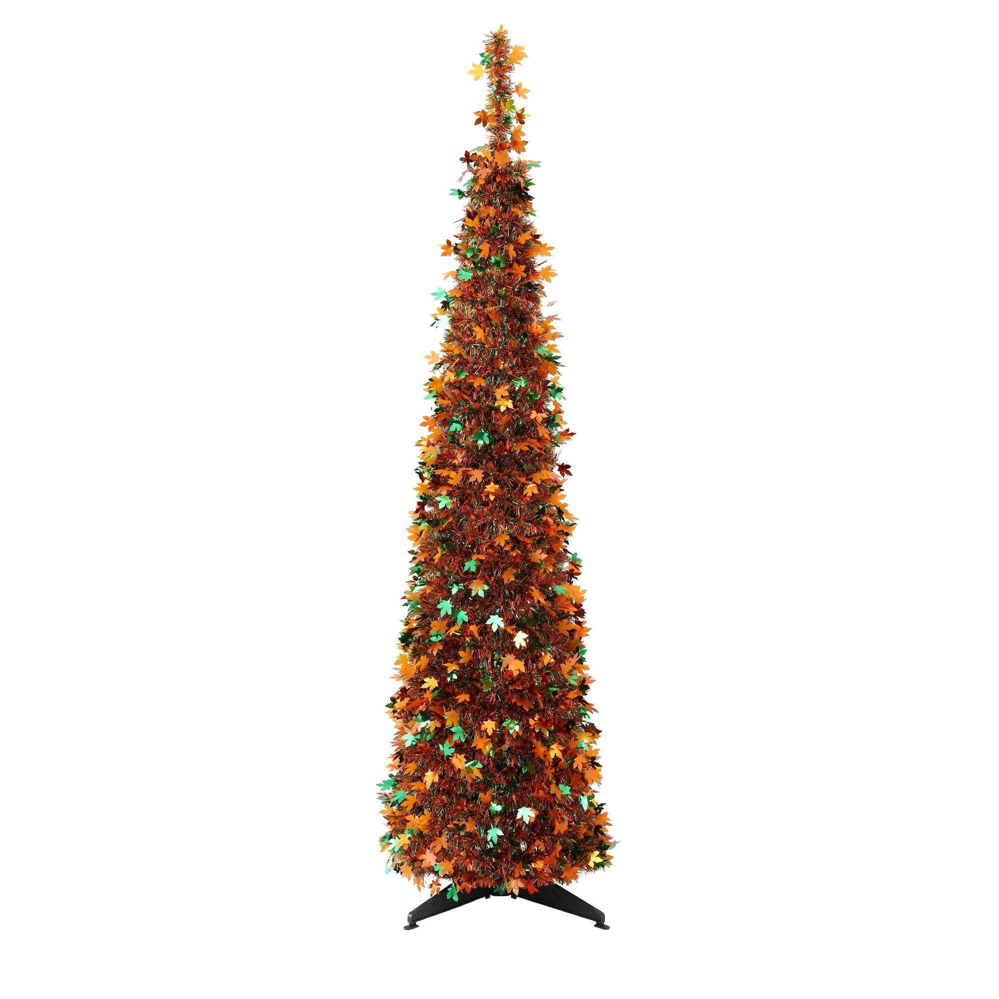 Jingle Jollys 160cm Pop Up Christmas Tree Artificial Christmas Tree Golden Maple Leaf