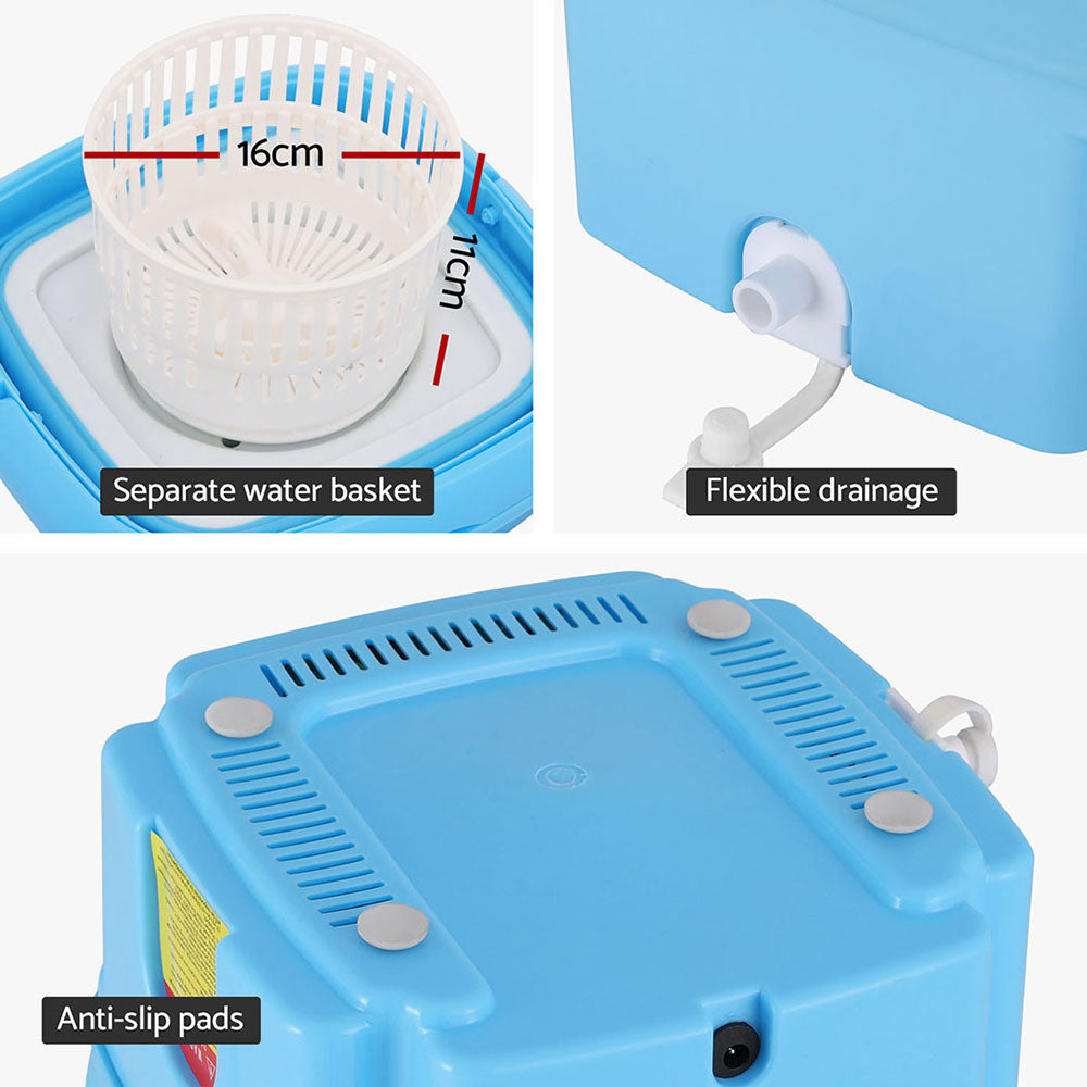 Devanti 4.5L Portable Folding Washing Machine Blue