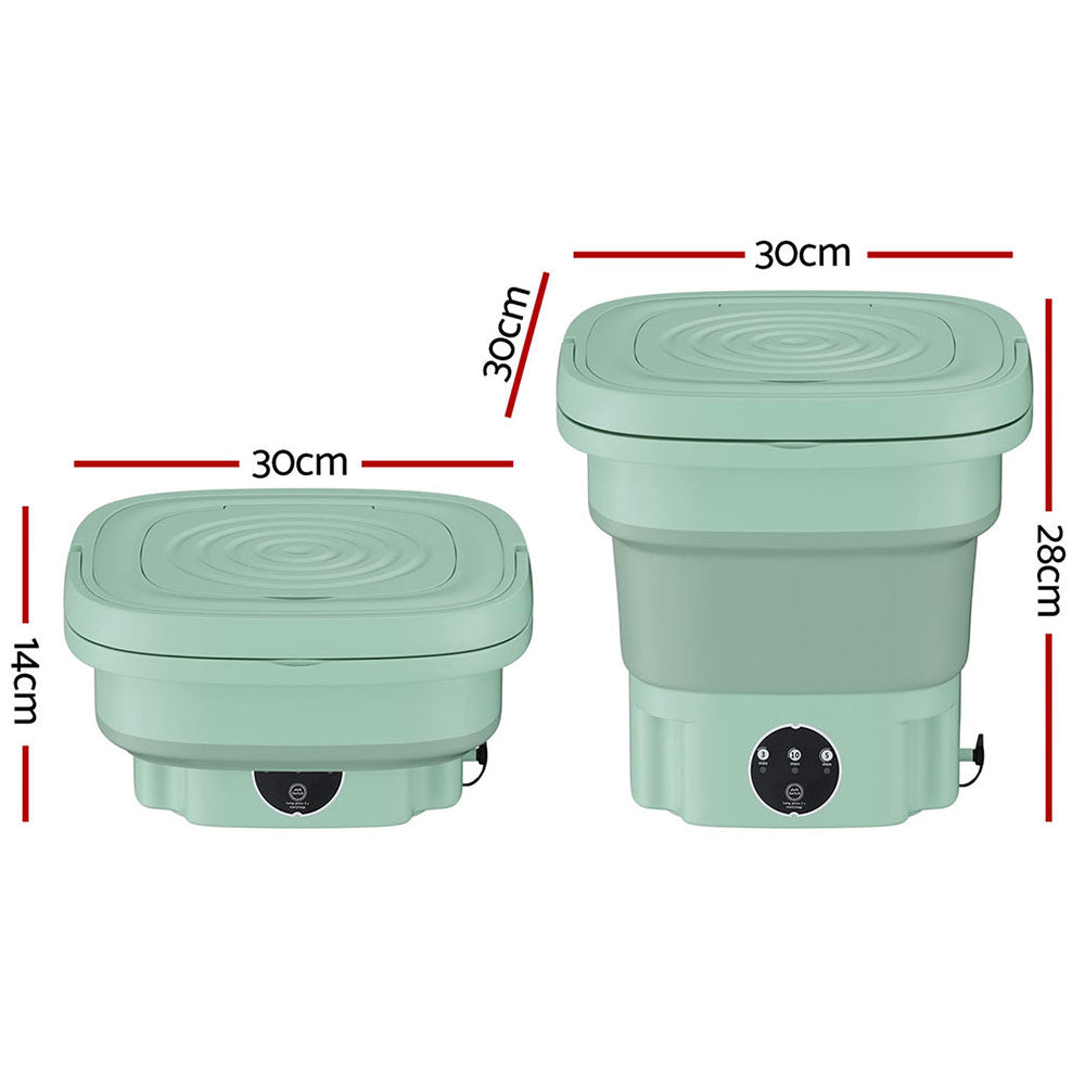 Devanti 8L Portable Washing Machine Foldable Green