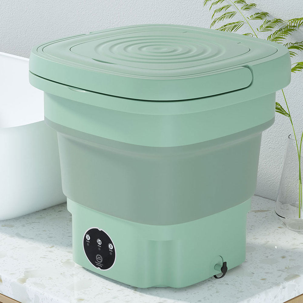 Foldable Portable Washing Machine 8L Green - Devanti