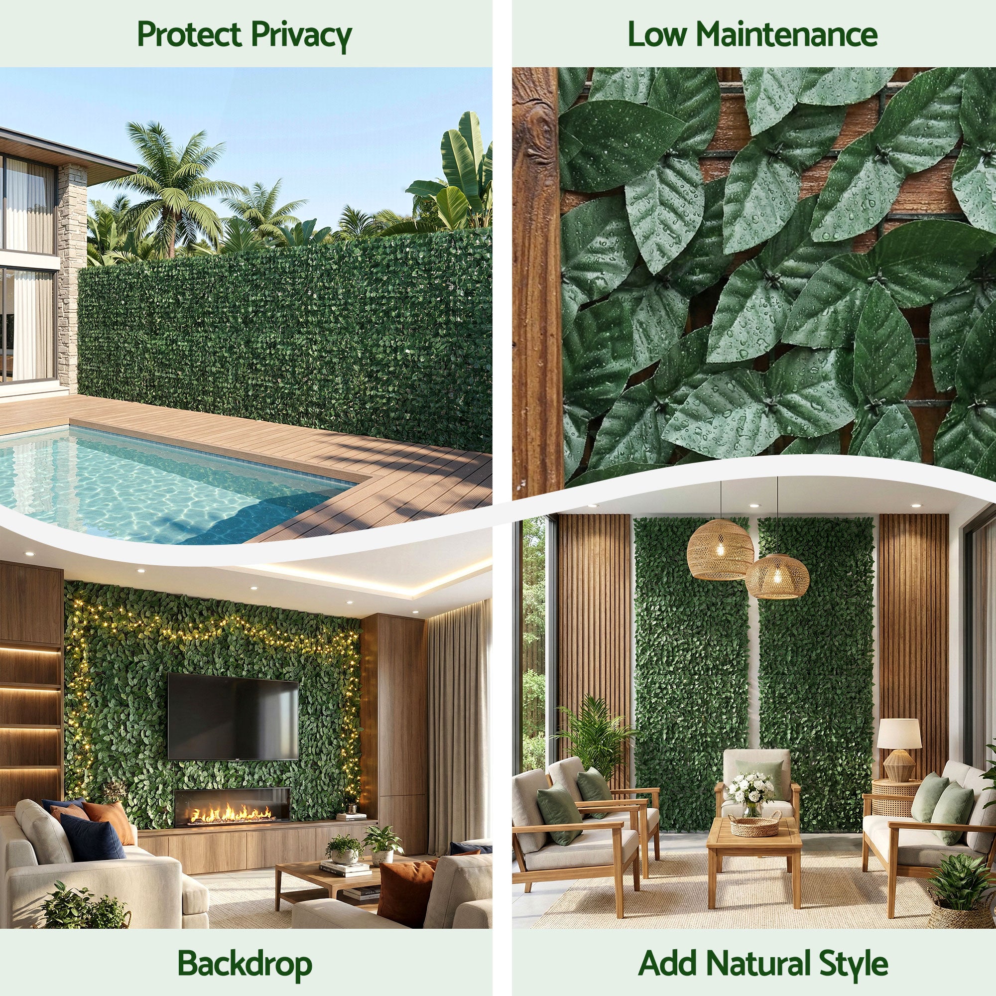 Gardeon Artificial Ivy Privacy Fence Screen Greenery Backdrop Panel for Balcony Patio Garden
