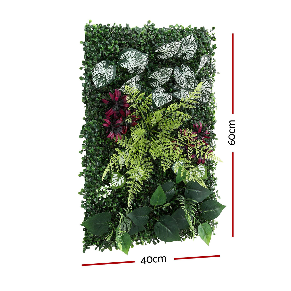 Gardeon 4PCS Artificial Plant Wall Panels 40x60cm Boxwood Green