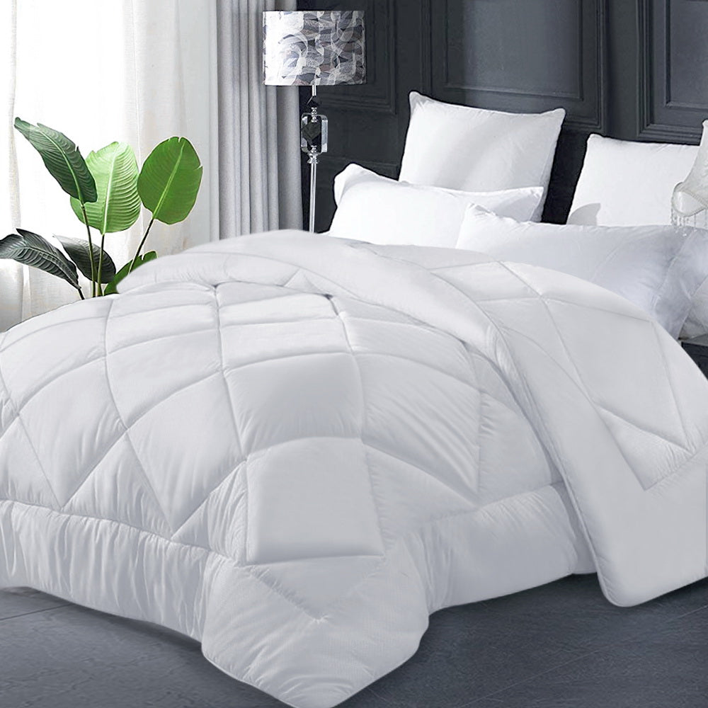 Giselle Queen Quilt 400GSM Bamboo Microfibre White