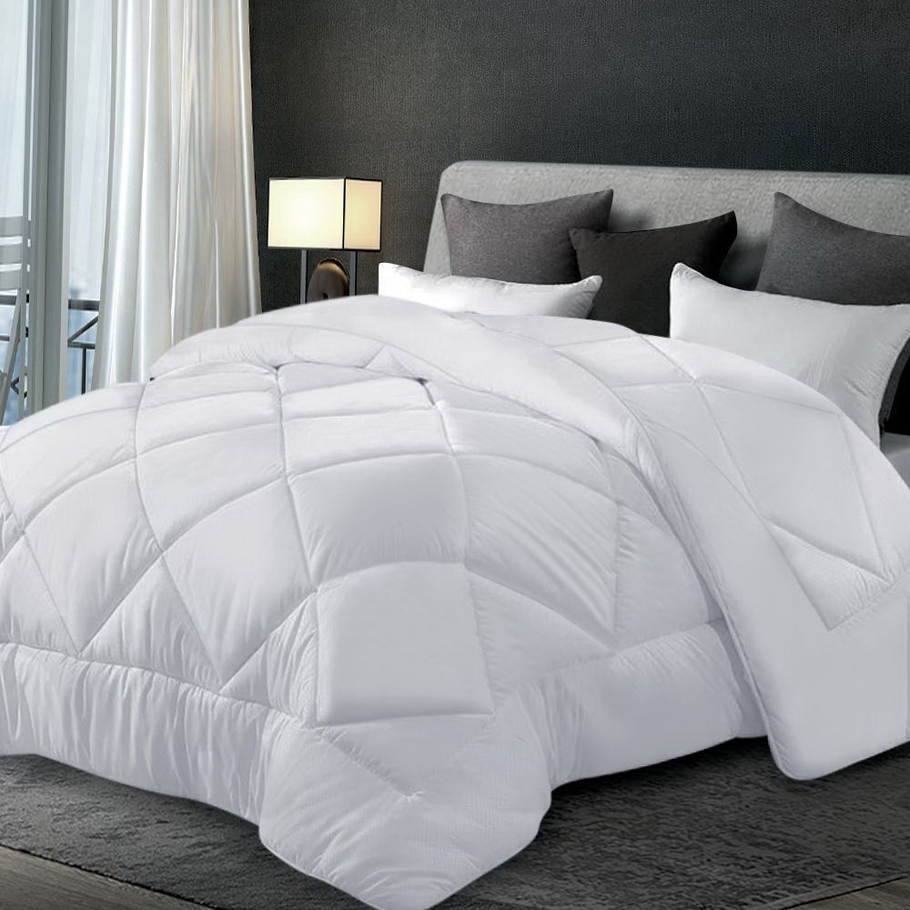 Giselle Queen Quilt 700GSM Bamboo Microfibre White