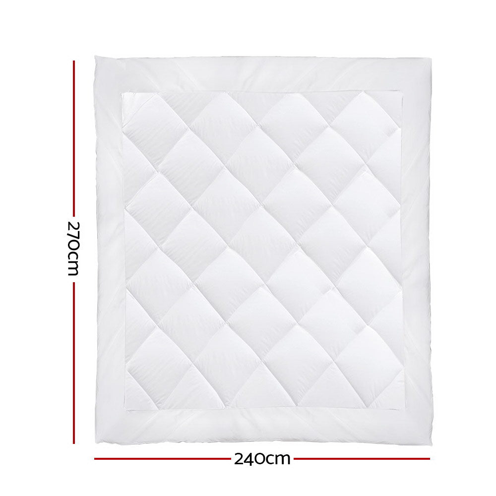 Giselle Super King Quilt Bamboo Microfibre 800GSM White