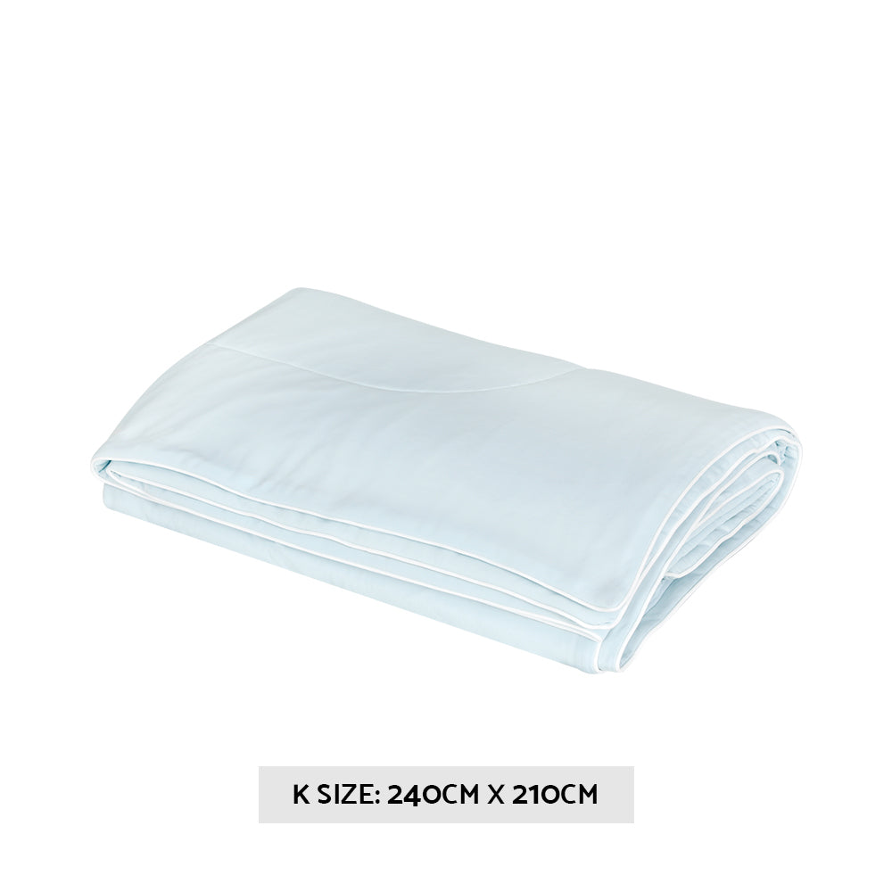 Giselle King Cooling Quilt Summer Blanket Blue