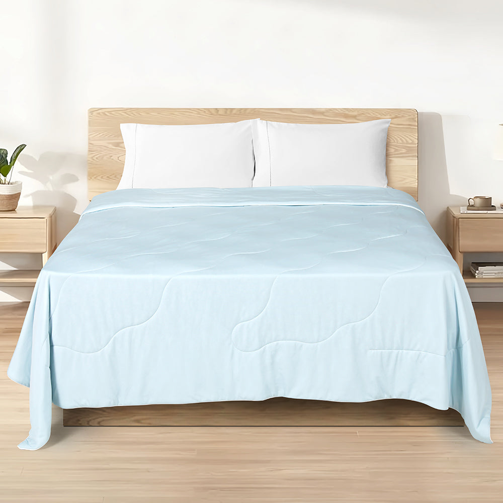 Giselle Queen Cooling Quilt Summer Blanket Blue