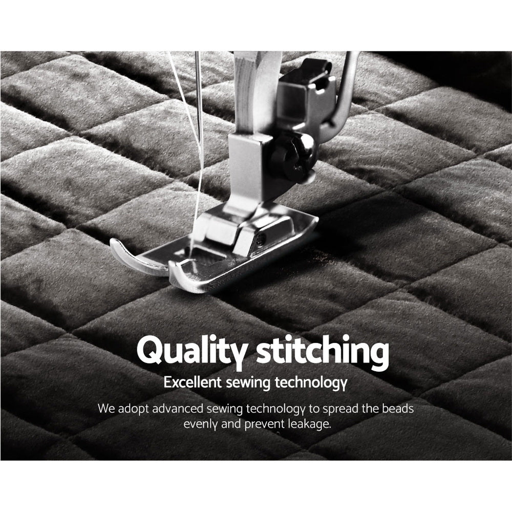 Giselle King Quilt Faux Mink Charcoal Winter Weight