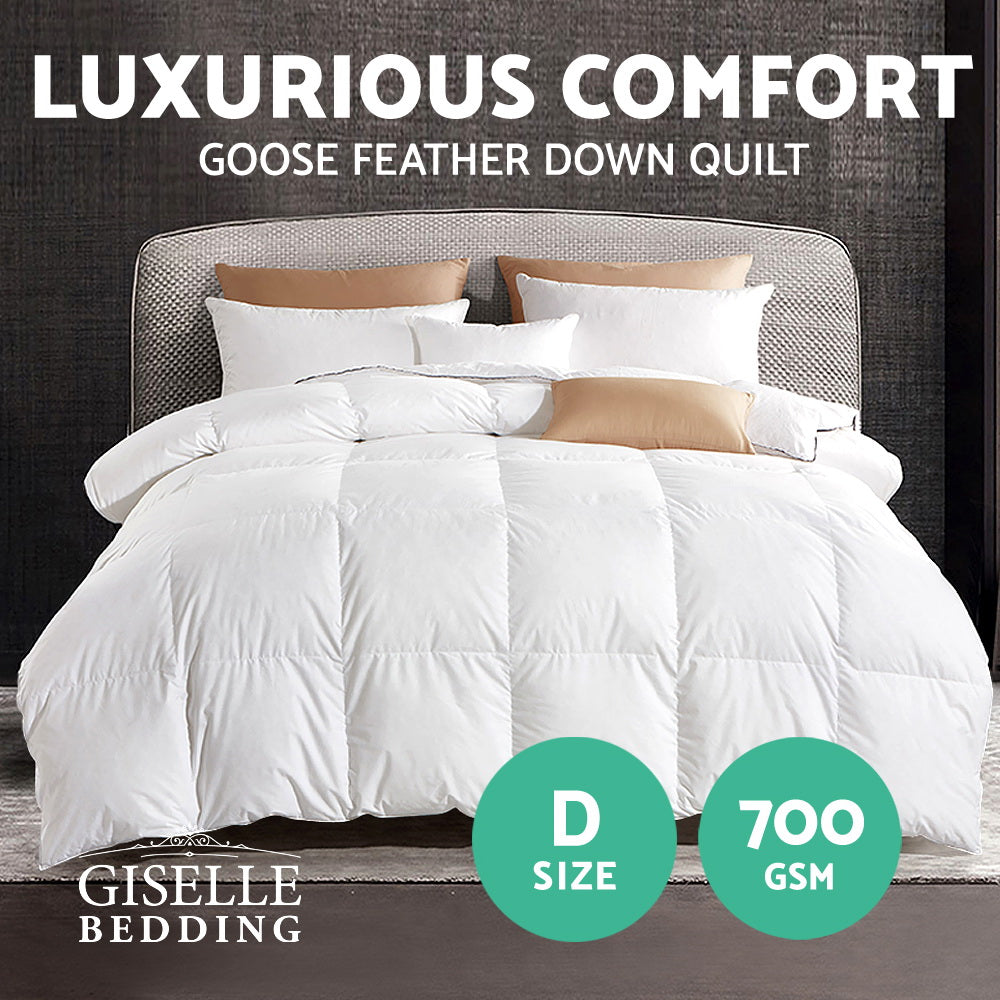 Giselle Double Quilt 700GSM Goose Down Feather White