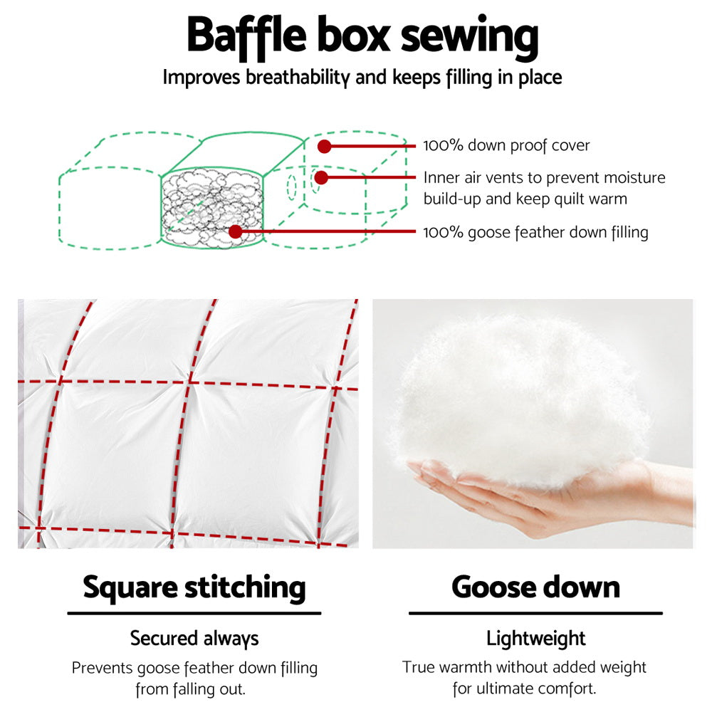 Giselle Double Quilt 700GSM Goose Down Feather White