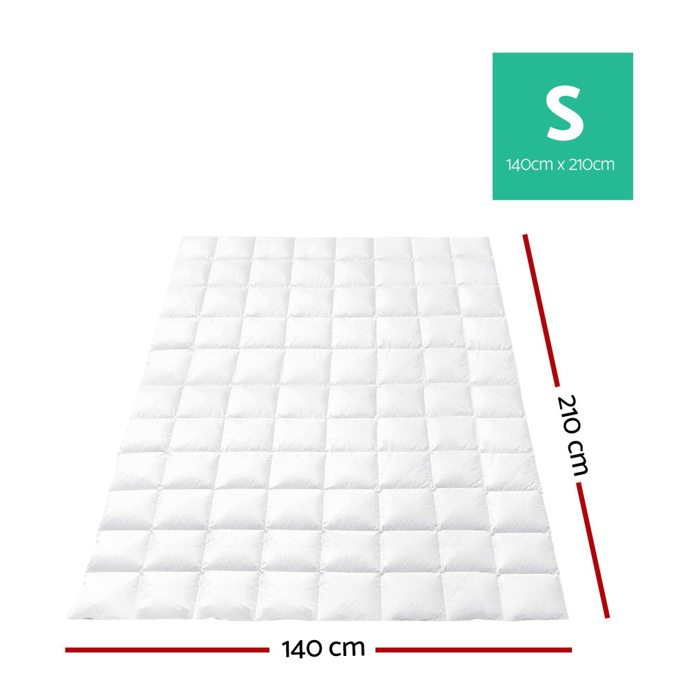 Giselle Single Quilt 700GSM Goose Down Feather White