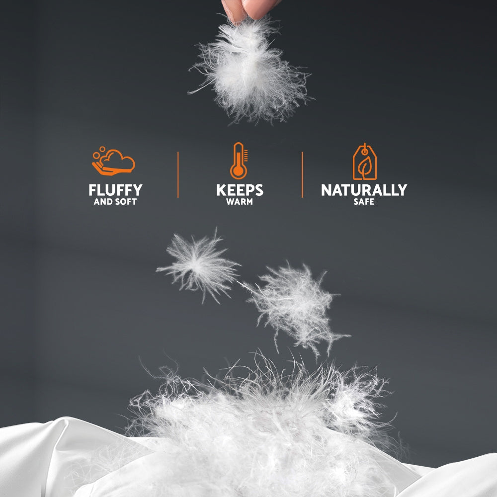 Giselle King Quilt 800GSM Goose Down Feather White